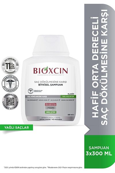 Bioxcin 300 Ml Genesis Classic Oily Hair Shampoo - Anti-Shedding