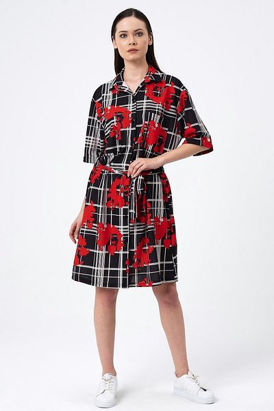 ALEXANDERGARDI Patterned Shirt Dress (b22-458a)