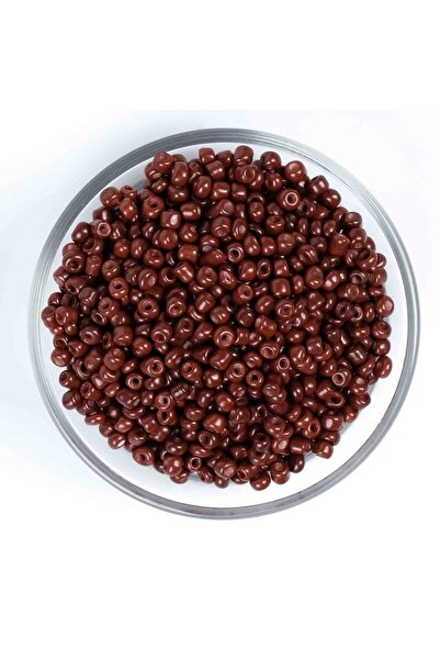yfhobi 50 Gram - 4 Mm Kahve Renk Büyük Boy Kum Boncuk, Takı Yapım Boncuğu, (5...
