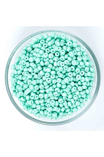 yfhobi 50 Gram - 4 Mm Mint Yeşili Renk Büyük Boy Kum Boncuk, Takı Yapım Boncu...
