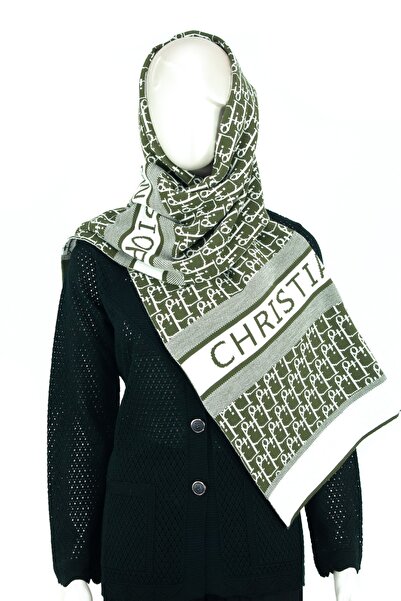 Oppland Жіночий зимовий шарф з бавовняної пряжі з відомим сучасним візерунком...