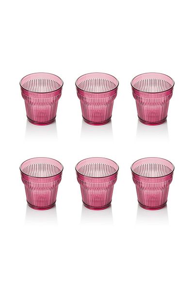 Depa Hgüneyli Acrylic Baroque Plum 6-Piece Short Glasses