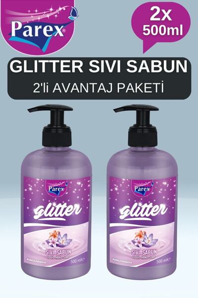 Parex 2×500ml Purple Paradise Glitter Liquid Soap