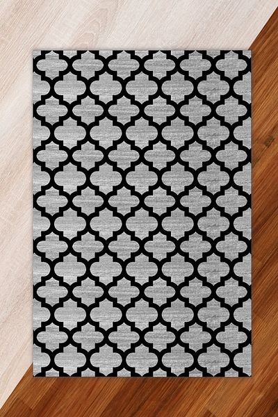 Miray Tekstil Silk Velvet Smoke Colored Cup Pattern Elastic Carpet Cover
