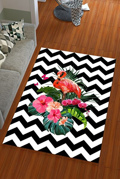 Miray Tekstil الطباعة الرقمية الحرير المخملية اللون الوردي نمط فلامنغو غطاء السجاد المرن