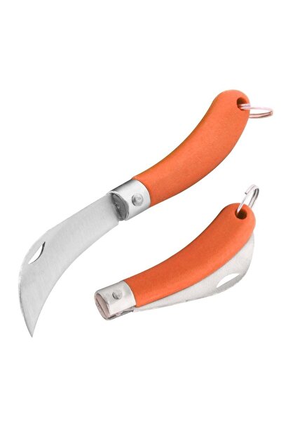 Telvesse 10 Cm Mini Cep Bıçağı Küçük Katlanır Turuncu