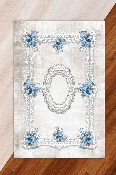Miray Tekstil Covor elastic din catifea de mătase, colorată, cu model