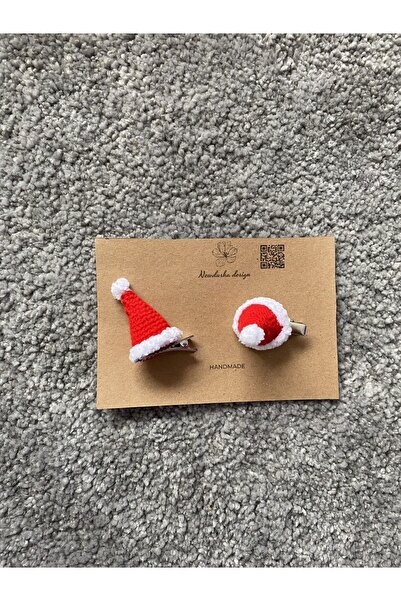 Nevdusha Design El Örgüsü Yılbaşı Temalı Şapka Klips Toka