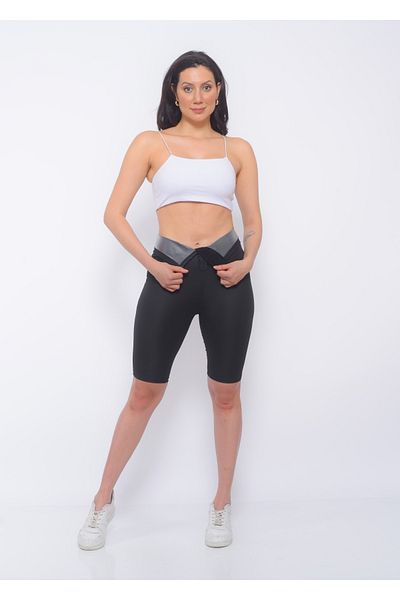 SAUNA SUIT Extra High Waist 3-Level Sleeve Thermal Shorts with Maximum Sweat