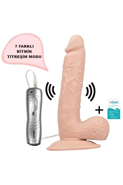 Biosal 18 Cm Gerçekçi Realistik Titreşimli Vibratör Penis