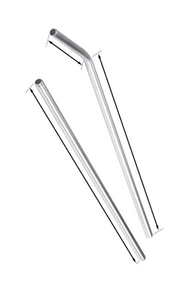 WAPPA Çelik Pipet Paslanmaz Çelik Metal Meşrubat Pipeti Ve Pipet Temizleme Fırçası Seti