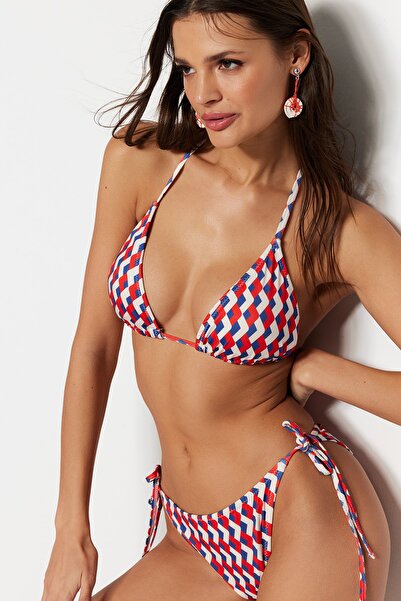 Trendyol Collection Bikini-Set - Mehrfarbig - Geometrisches Muster