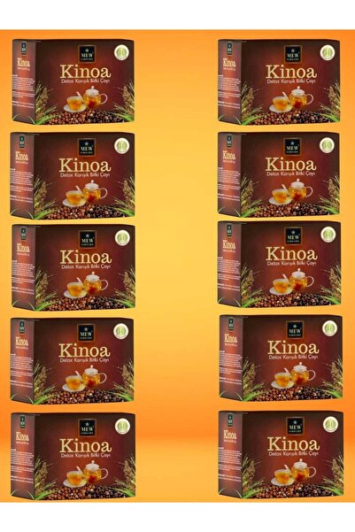 MEW KİNOA ÇAY Kinoa Bitkisel Dedoxs Çayı 40'lı Süzen Poşet 10 Paket