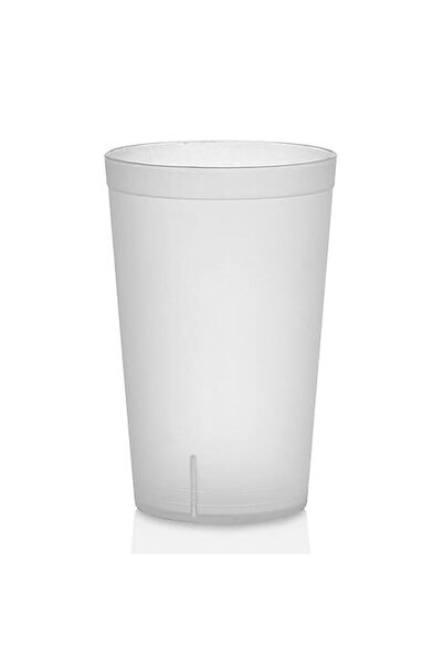 GastroPlast 240 Ml Polikarbonat Plastik Şeffaf Kumlu Görünümlü Bardak ( Cam d...