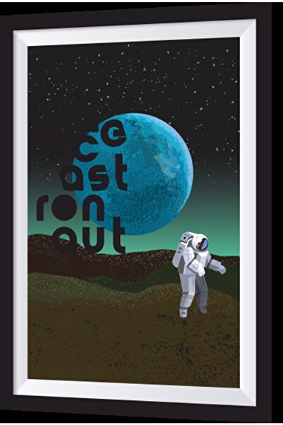 Hayat Poster Astronaut u svemiru, umetnički okvir, drvena slika