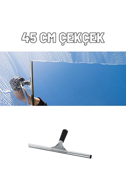 Oliva Nero Cam Çekçek 45 Cm Pratik Çelik Temizleyici