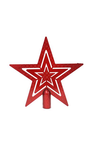 mutlu adım 18 см върха на елха със звезда в червено