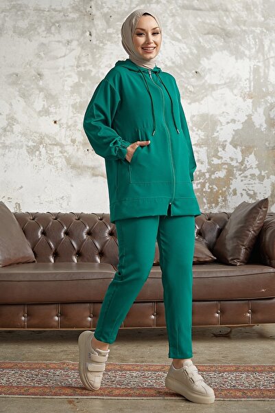 InStyle بدلة Amor الأساسية المكونة من قطعتين - أخضر زمردي