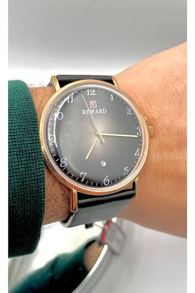 Reward New Season Leather Cord Black Color Men's Wristwatch