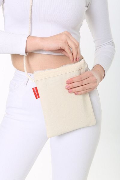 Serkan Çanta Bez Çanta Atölyesi Cloth Bag Cross Drawstring Zipper Clutch Wallet