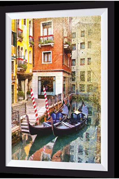 Hayat Poster Venecijanska gondola, umetnički okvir, izgled drvene slike