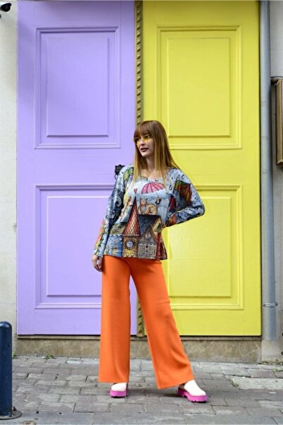 Hazinedan Широкі трикотажні штани з широкими штанинами