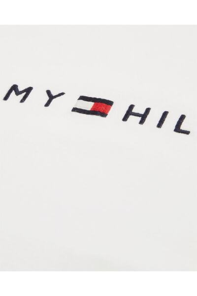 Tommy Hilfiger Bílé pánské tričko Core Tommy Logo Tee