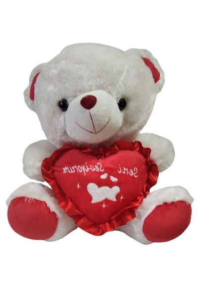 CEBECİ TİCARET Plush Bear Soft White-55 Cm