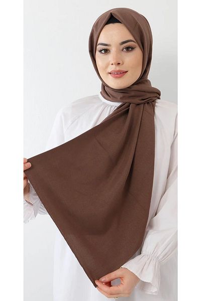 Mides scarf Βαμβακερό σάλι Cazz καφέ