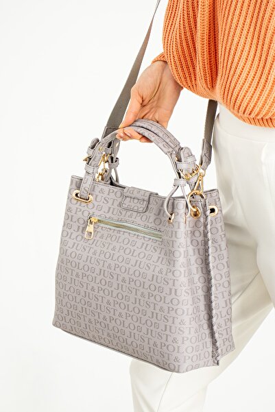 Just Polo Women's Hand and Shoulder Bag Jpm2180 Gray