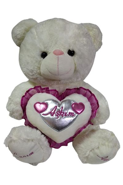 CEBECİ TİCARET Plush Bear Soft White-65 - Cm