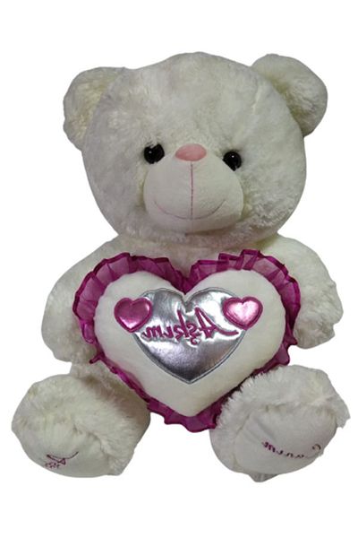 CEBECİ TİCARET Plush Bear Soft White-65 - Cm