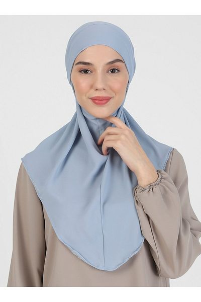 Ecardin Baby Blue Crepe υφασμάτινο τουρμπάνι με δεμένη ζώνη - St 091