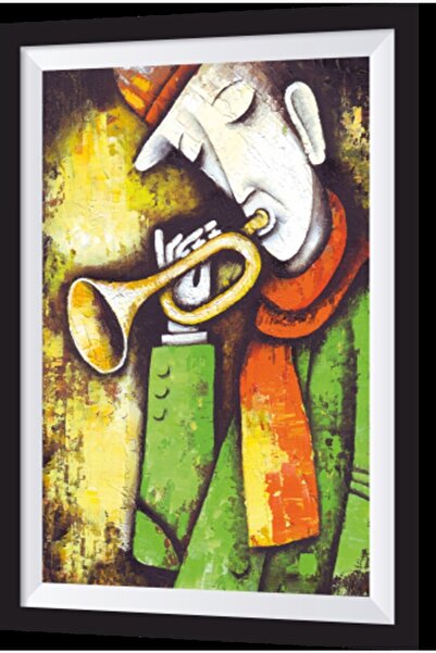 Hayat Poster Blown Playing Musician Artistic Frame Look Wooden Painting