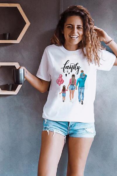 modacix مجموعة تي شيرت عائلية للأم (فقط تي شيرت الأم) تكلفة المنتج الواحد