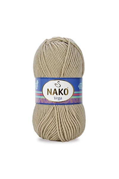 NAKO Ață de tricotat manual Vega Lână Cod de culoare: 13495-bej