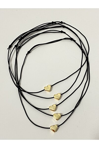 yamen co مجموعة من 5 أساور الصداقة على شكل قلب أسود