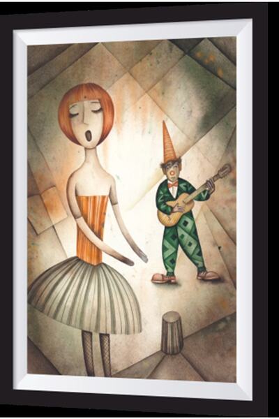 Hayat Poster Tristă cântăreață de circ femeie artistică cadru aspect pictură ...