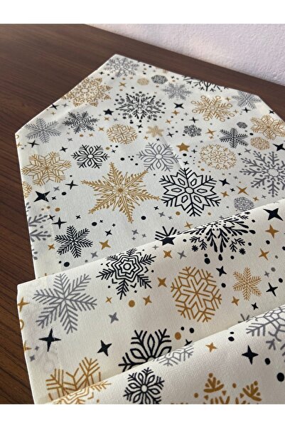 Zeren Home Yılbaşı Yıldızları Desenli Üçgen Runner 40 X 160