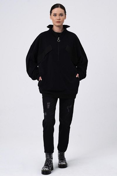 ALEXANDERGARDI Hanorac oversize cu buzunar ornamental (b22-398a)