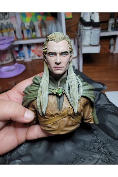 TuransoyCraft Legolas Yüzüklerin Efendisi Lotr Boyalı Büst 15 cm