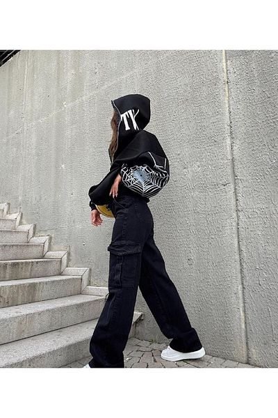 FRESHION Ζακέτα με φερμουάρ Ψηφιακή τυπωμένη Unisex 3 κλωστών χοντρή υπερμεγέθη