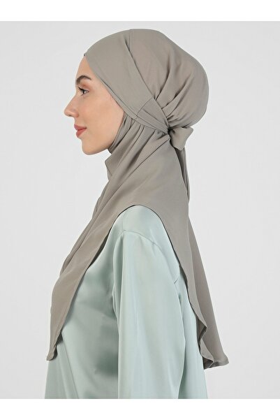 Ecardin Crepe Fabric Tied Belt Turban - St 091 Stone