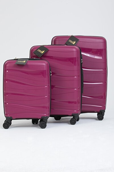 MOONSKİN Silikon Kırılmaz Pp Valiz 3 Lü Set Hisar Çanta