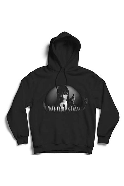 Merkür Store Wednesday Adams Nevermore Academy Hooded Collar Sweatshirt