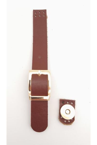 angel çanta aksesuar غطاء حقيبة بإبزيم بلون بني أحمر مقاس 18 × 2 سم مع معدن ذ...