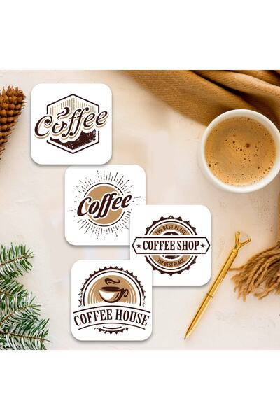 belkids قاعدة أكواب القهوة الخشبية المطبوعة الرقمية من سلسلة المنزل موديل 019