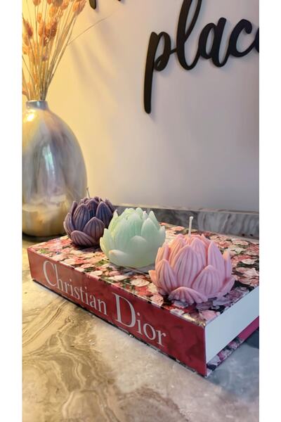 GRAFİS Enginar Şekilli Dekoratif Mum (mor)