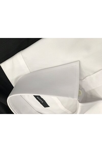 Sarar Elvio Co Uzun Kol Cepli Klasik Beyaz Gömlek