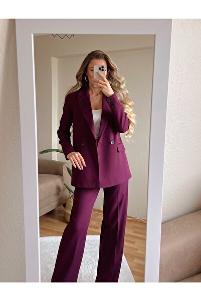 MOCCHI Four Seasons Atlas Fabric Palazzo Women's Suit